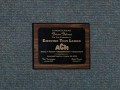 Walnut finish with a black beveled edge
